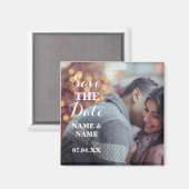 Kerstmis Bewaar de datum Magneet Paar's bruiloft (Voorkant / Achterkant)
