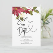 Kerstmis Bewaar onze datum Wintertrouw Kaart (Staand voorkant)