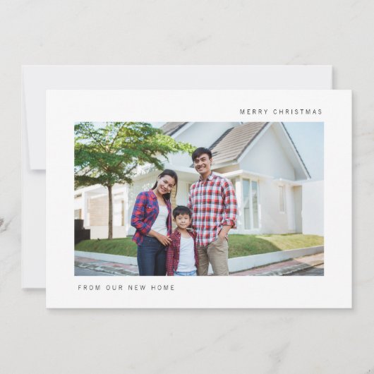 Kerstmis Bewegende Aankondiging van ons Nieuwe Hui (Voorkant)