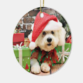 Kerstmis - Bichon Frise - Daisy Keramisch Ornament (Links)