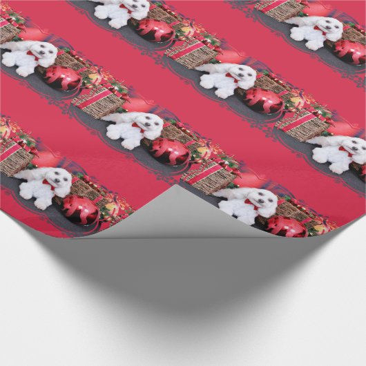 Kerstmis - Bichon Frise - George Cadeaupapier (Hoek)