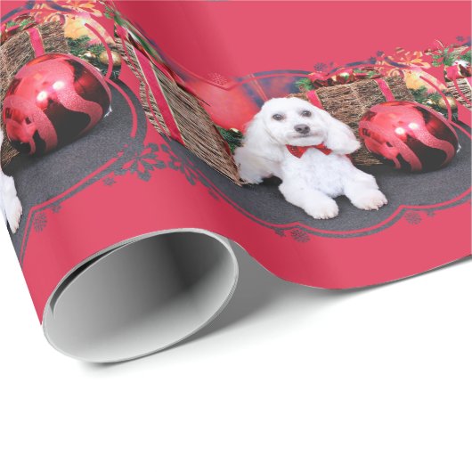 Kerstmis - Bichon Frise - George Cadeaupapier (Rol Hoek)