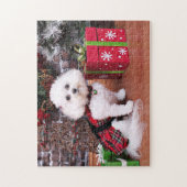 Kerstmis - Bichon Frise - Mia Legpuzzel (Verticaal)