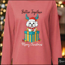Kerstmis Bichon Rendier Sjaal Cadeau Grafisch