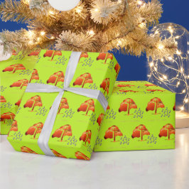 Kerstmis Biddend groenachtig Cadeaupapier