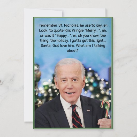 Kerstmis Biden Kaart (Voorkant)