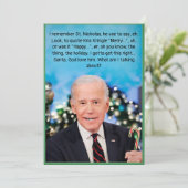 Kerstmis Biden Kaart (Staand voorkant)