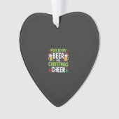 Kerstmis Bier Vrolijkheid Vakantie Drinken Vector Ornament (voorkant)