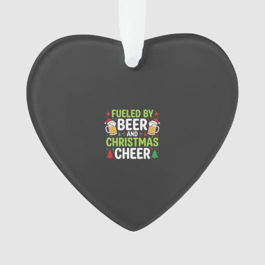 Kerstmis Bier Vrolijkheid Vakantie Drinken Vector Ornament (voorkant)