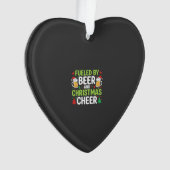 Kerstmis Bier Vrolijkheid Vakantie Drinken Vector Ornament (voorkant)