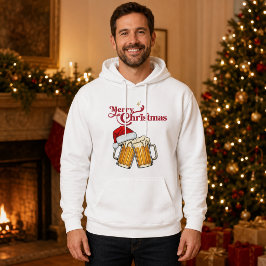 Kerstmis Bierpullen Sinterklaashoed Hoodie