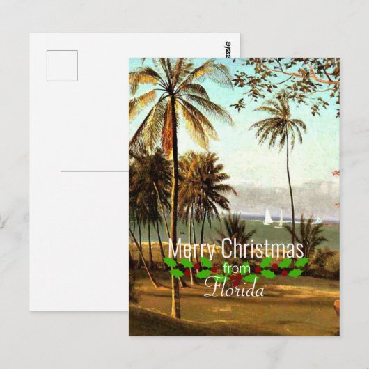 Kerstmis, Bierstadt - Florida Scene Briefkaart (Voorkant / Achterkant)