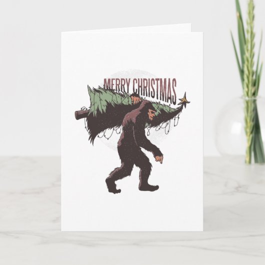 Kerstmis bigfoot kaart (Voorkant)