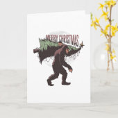 Kerstmis bigfoot kaart (Gele Bloem)