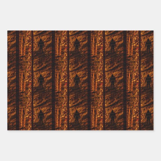 Kerstmis Bigfoot Sasquatch Kerstmis Inpakpapier Vel (Voorkant 2)