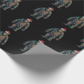 Kerstmis bigfoot yeti ontwerp cadeaupapier (Hoek)