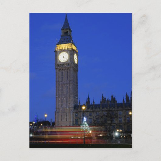 Kerstmis bij "Big Ben", Londen UK Briefkaart (Voorkant)