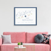 "Kerstmis bij de" Familienaam Vakantie SVG Canvas Afdruk (Insitu (Woonkamer))