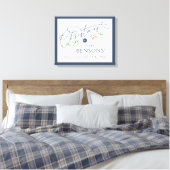 "Kerstmis bij de" Familienaam Vakantie SVG Canvas Afdruk (Insitu (Slaapkamer))