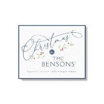 "Kerstmis bij de" Familienaam Vakantie SVG