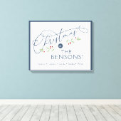 "Kerstmis bij de" Familienaam Vakantie SVG Canvas Afdruk (Insitu (Houten vloer))
