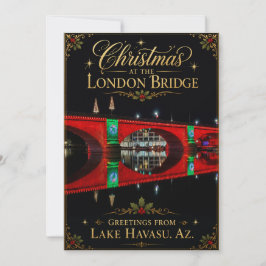 Kerstmis bij de London Bridge Lake Havasu Arizona Feestdagenkaart