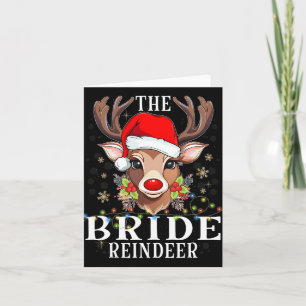 Kerstmis bij elkaar De Bruid Rendier Familie Kaart