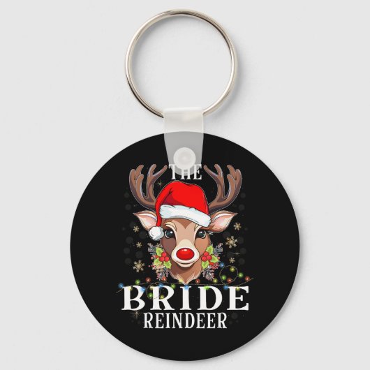Kerstmis bij elkaar De Bruid Rendier Familie Sleutelhanger (Voorkant)