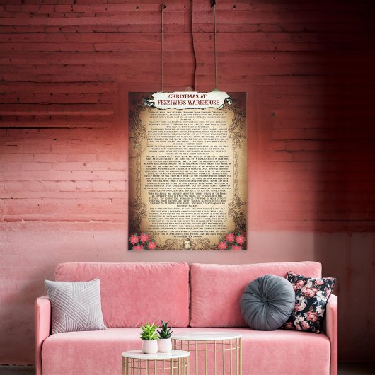 Kerstmis bij Fezzwig's Warehouse Christmas Carol | Canvas Afdruk