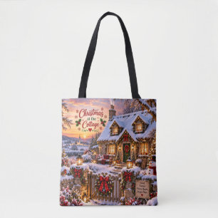 Kerstmis bij het Cottage Wintertas Tote Bag