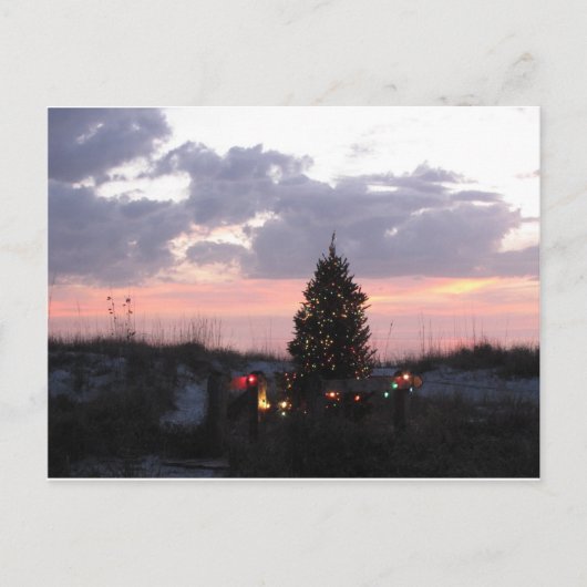 Kerstmis bij het Indische Strand van Rotsen, Feestdagenkaart (Voorkant)