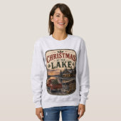 Kerstmis bij het meer Vintage Trui (Voorkant volledig)