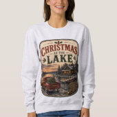 Kerstmis bij het meer Vintage Trui (Voorkant)
