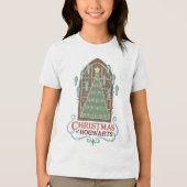 Kerstmis bij HOGWARTS™ Cookie Grafisch Tri-Blend Shirt (Voorkant)