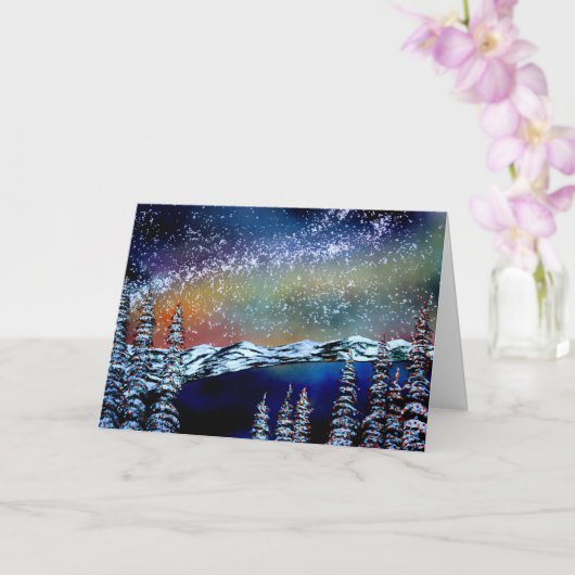 Kerstmis bij Lake Tahoe Kaart (Orchidee)