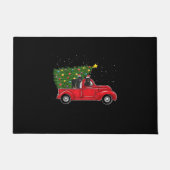 Kerstmis bij Newfoundland op Red Car Truck Deurmat (Voorkant)