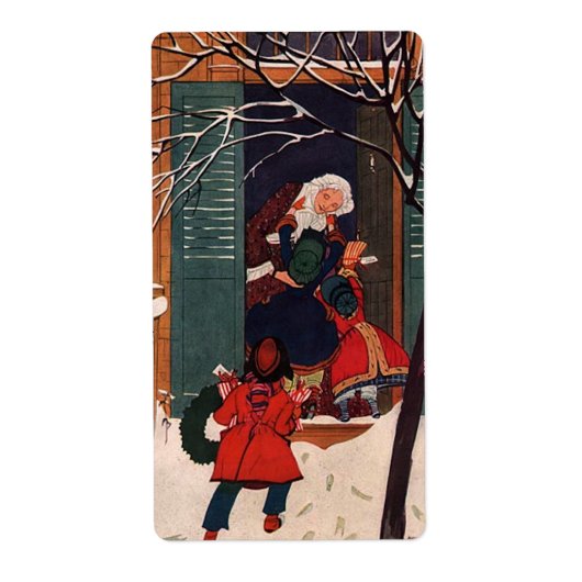 Kerstmis bij oma's huis etiket (Voorkant)