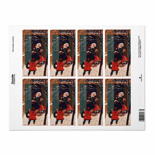 Kerstmis bij oma's huis etiket (Full Sheet)