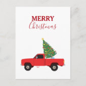 Kerstmis bij ophaalwagen feestdagenkaart (Voorkant)