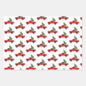 Kerstmis bij ophaalwagen inpakpapier vel (Voorkant)