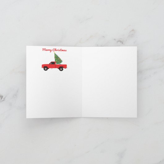 Kerstmis bij ophaalwagen kaart (Binnen)