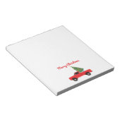 Kerstmis bij ophaalwagen notitieblok (Schuin)