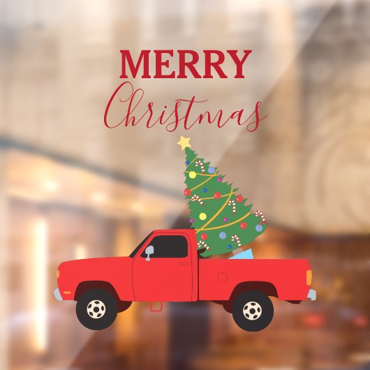 Kerstmis bij ophaalwagen raamsticker (Vel 2)