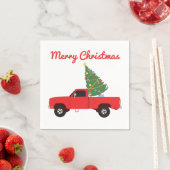 Kerstmis bij ophaalwagen servet (Insitu)