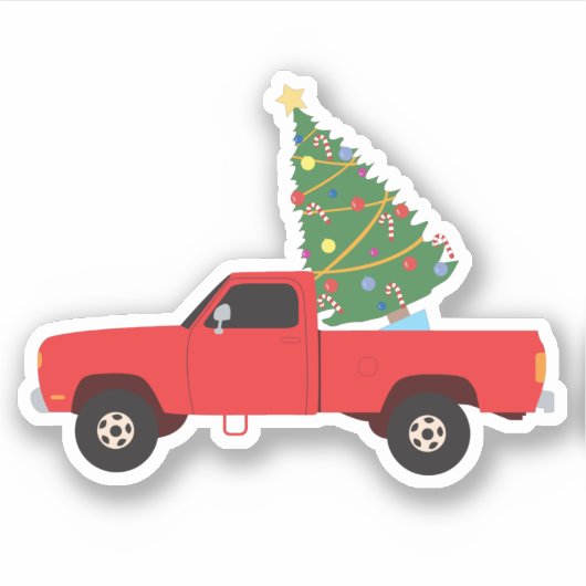 Kerstmis bij ophaalwagen sticker (Voorkant)