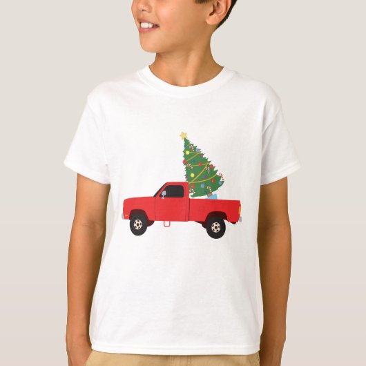 Kerstmis bij ophaalwagen t-shirt (Voorkant)