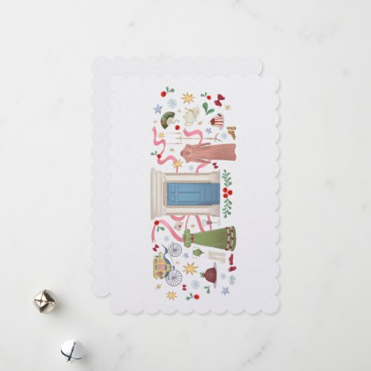 Kerstmis bij Randalls Flat Kerstkaart (Voorkant / Achterkant in situ)