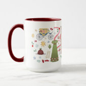 Kerstmis bij Randalls (Maroon 15 oz) Mok (Links)