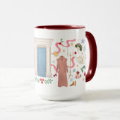 Kerstmis bij Randalls (Maroon 15 oz) Mok (Voorkant rechts)