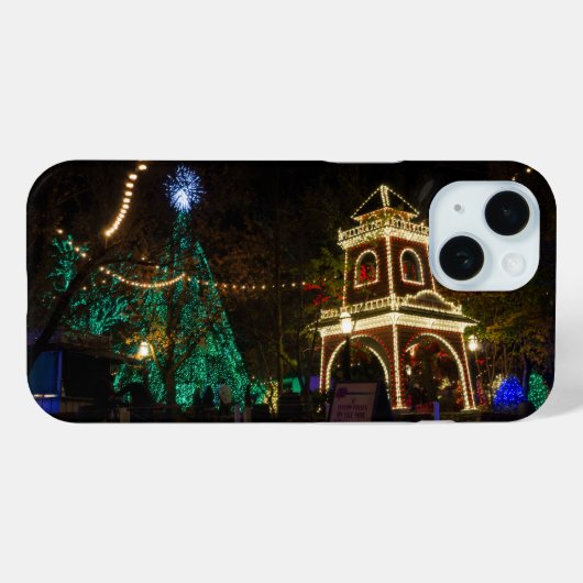 Kerstmis bij Silver Dollar City 2 iPhone Case (Achterkant (horizontaal))
